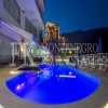 Luxury penthouse in Budva-Becici, 264 m2, plus garages, with a swimming pool and a fantastic view of the sea and the mountains, Montenegro.