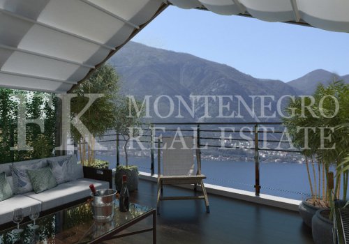 Exclusive two-level apartment, 171 m2, in Dobrota, Kotor  Municipality, Montenegro, with fabulous view of the famous Kotor Bay.