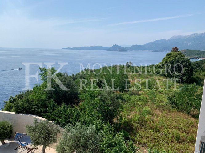 Unmatched, luxury Penthouse, 160 m2, right on the cliffs, in Skocidevojka - Budva, with unobstructed sea view and a swimming pool, Montenegro.