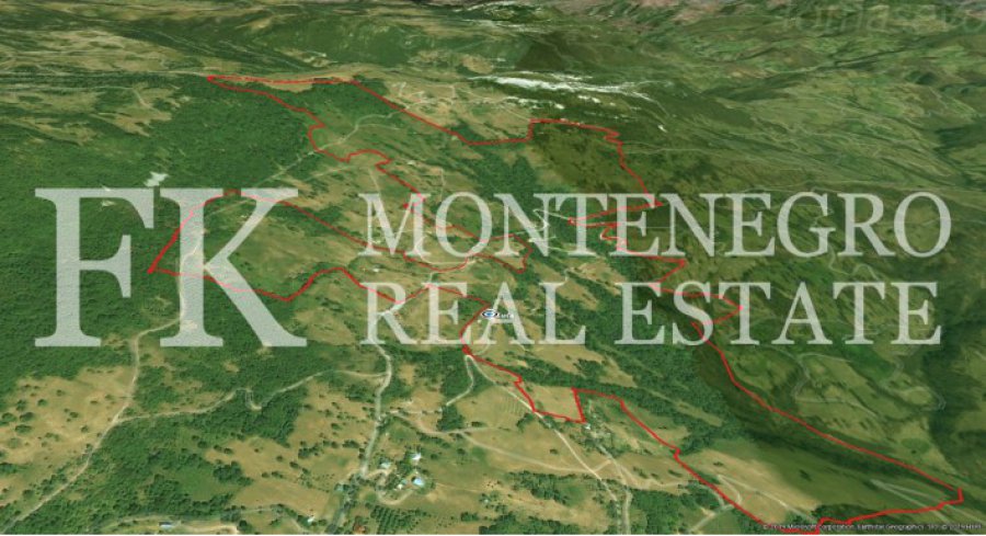 Agricultural property for organic farming, or for use as a meditation center, 166 613 m2, in Mojkovac Municipality, Montenegro.