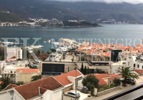 Great panoramic view to the sea. Nice apartment , 93,67m2, with a big garage, in Budva, Montenegro.