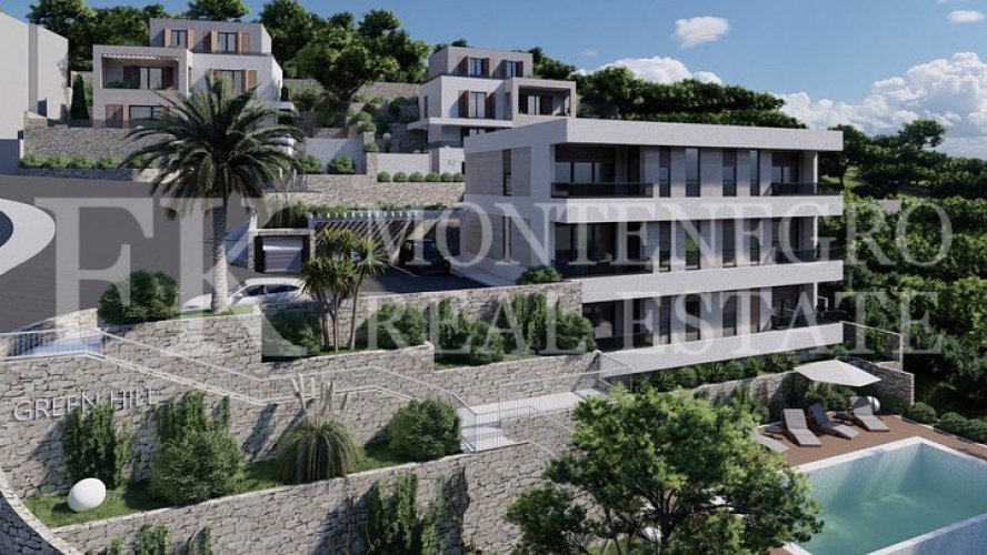 New project in Budva – Komosevina. Exclusive apartment, 59,02m2, with an infinity pool and a fantastic sea view, in Montenegro.