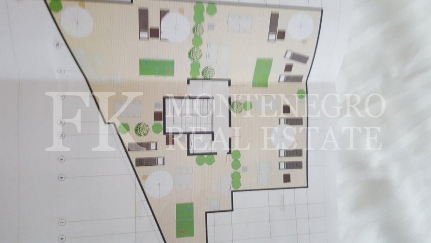 *Excellent apartment in Budva - Becici, 51m2 + 57m2 roof terrace with Jacuzzi and panoramic sea views, in Montenegro.