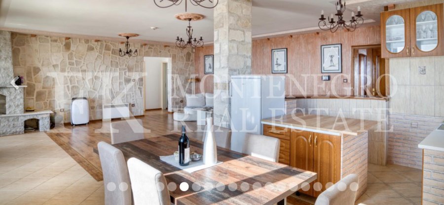 Luxury villa in the traditional Pashtrovsky style, 466m2, above Petrovac in the village of Krushevica, with fantastic sea view, in Montenegro.