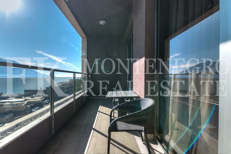 Superb apartment, 44m2, in Budva – Becici, in the Apart Hotel Harmonia, with a magnificent sea view, in Montenegro.