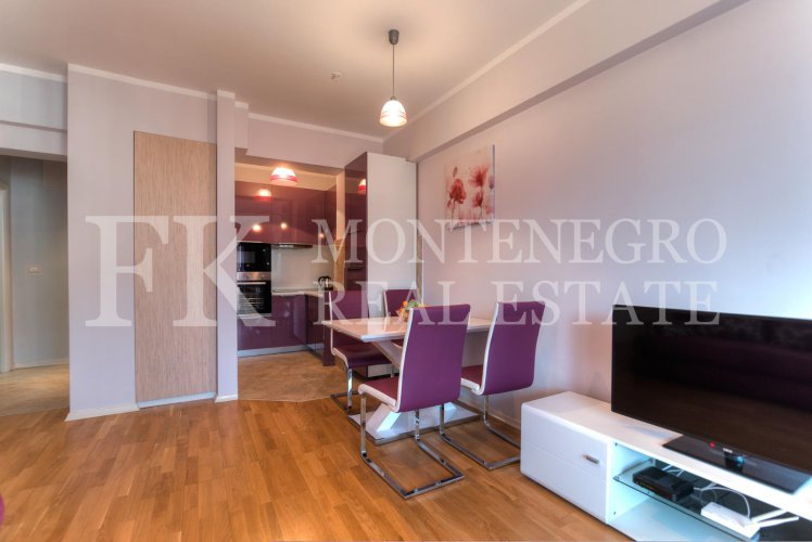 Charming apartment, 50m2, in Budva – Becici, in the Apart Hotel Harmonia, with a magnificent sea view, in Montenegro.