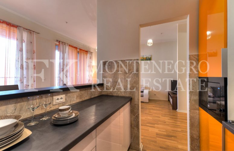 Wonderful apartment, 83m2, in Budva – Becici, in the Apart Hotel Harmonia, with a magnificent sea view, in Montenegro.