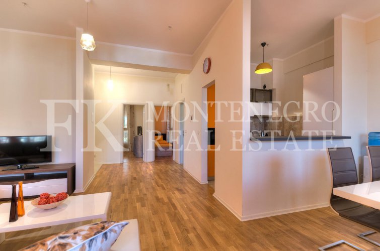 Wonderful apartment, 83m2, in Budva – Becici, in the Apart Hotel Harmonia, with a magnificent sea view, in Montenegro.