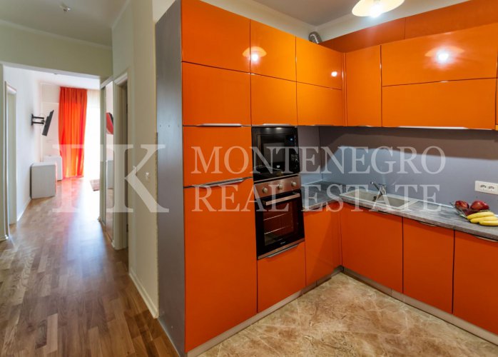 Very nice apartment, 78m2, in Budva – Becici, in the Apart Hotel Harmonia, with a magnificent sea view, in Montenegro.