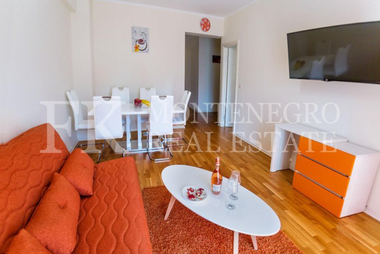 Very nice apartment, 78m2, in Budva – Becici, in the Apart Hotel Harmonia, with a magnificent sea view, in Montenegro.