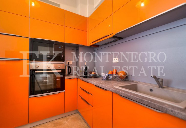 Spectacular apartment, 93m2, in Budva – Becici, in the Apart Hotel Harmonia, with a magnificent sea view, in Montenegro.