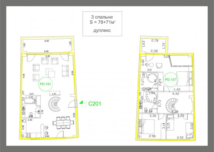 Duplex apartment, 149m2, in Budva – Becici, in the Apart Hotel Harmonia, with a magnificent sea view, in Montenegro.