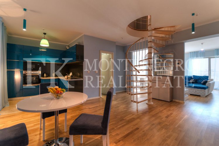 Duplex apartment, 149m2, in Budva – Becici, in the Apart Hotel Harmonia, with a magnificent sea view, in Montenegro.