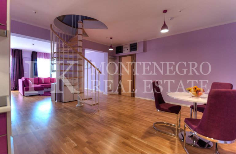 Duplex apartment, 149m2, in Budva – Becici, in the Apart Hotel Harmonia, with a magnificent sea view, in Montenegro.