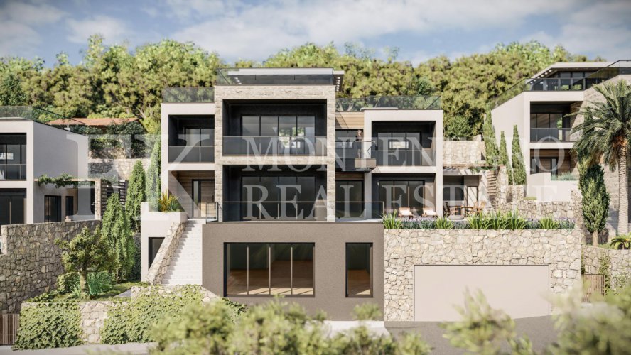 Two impressive villas in Tudorovici, 670,75m2 each, with a sea view and a swimming pool, in Budva municipalty, Montenegro.