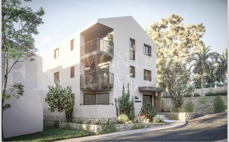 *Urbanized building plot, 313m2, in Budva, district Lazi, with approved apartment building, Montenegro.