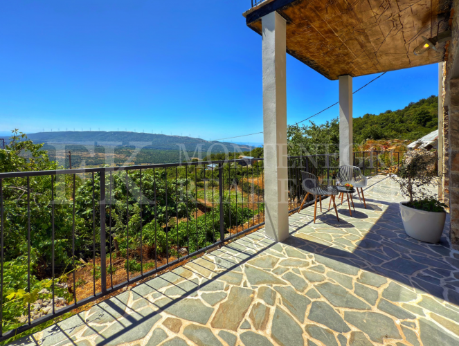 Charming Stone House, 102 m², Bar – Dapčevići Area, Fully Renovated, Move-In Ready, 2 Floors, Panoramic Sea & Mountain Views
