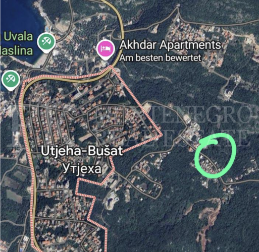 Građevinsko zemljište sa pogledom na more u Bar–Kunje