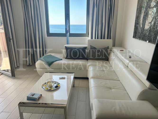 Legalized Exclusive Apartment in Pržno near Budva – 67 m² with Sea View and Underground Garage Parking