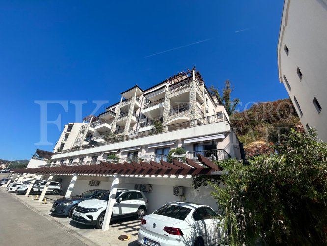 Legalized Exclusive Apartment in Pržno near Budva – 67 m² with Sea View and Underground Garage Parking